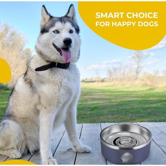 COPY - 100 OZ EXTRA LARGE DOUBLE WALL INSULATED DOG WATER BOWL STAINLESS STEEL … - Picture 5 of 5